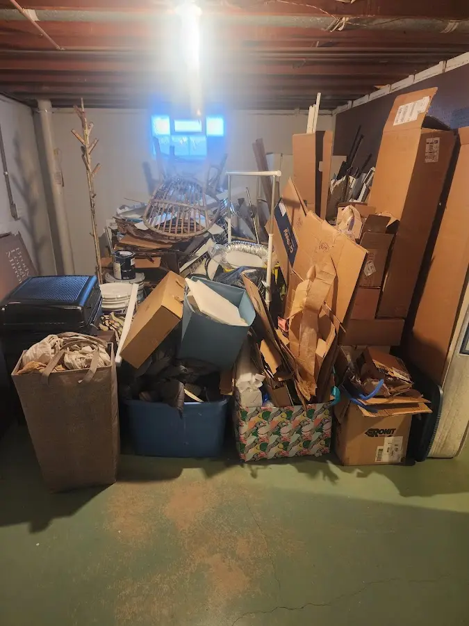 Roll-off dumpster container at job site for 15 Yard Dumpster Rental in Uwchlan